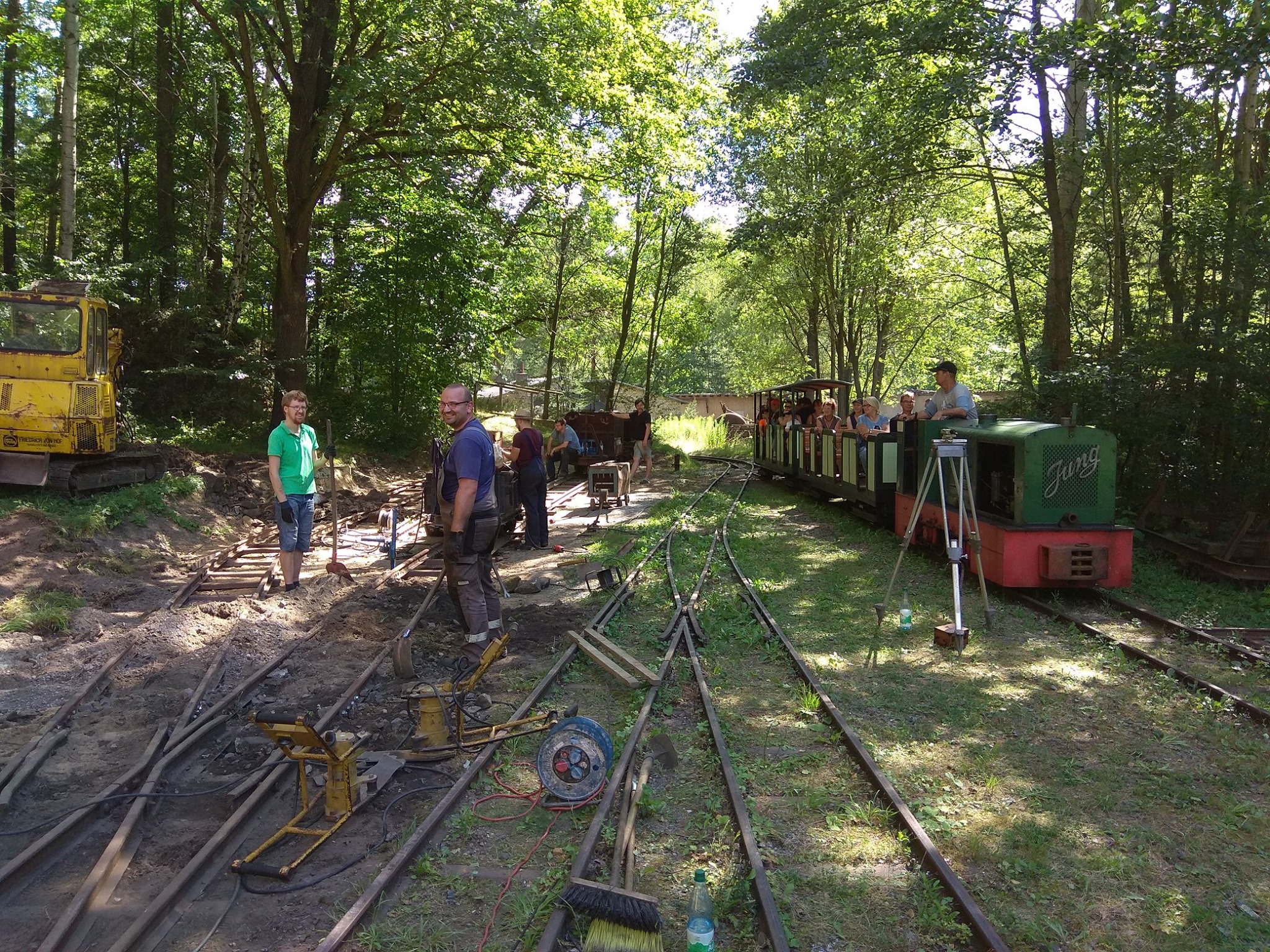 Neue Abstellgleise im Steinbruch – Feldbahnmuseum Herrenleite